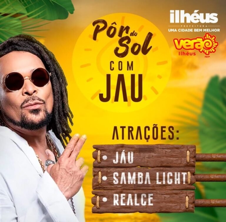 Pôr do sol com JAU | SAMBA LIGHT | REALCE | 4 de FEV | 17:00h
