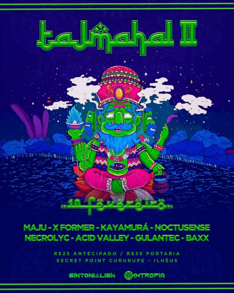 Taj Mahal II | 8 Dj’s de Música Eletrônica | 10 de FEV | Praia do Sul | Ilhéus